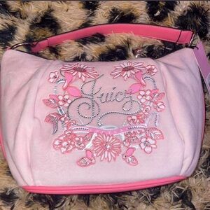Juicy Couture Pink Floral Shoulder Bag